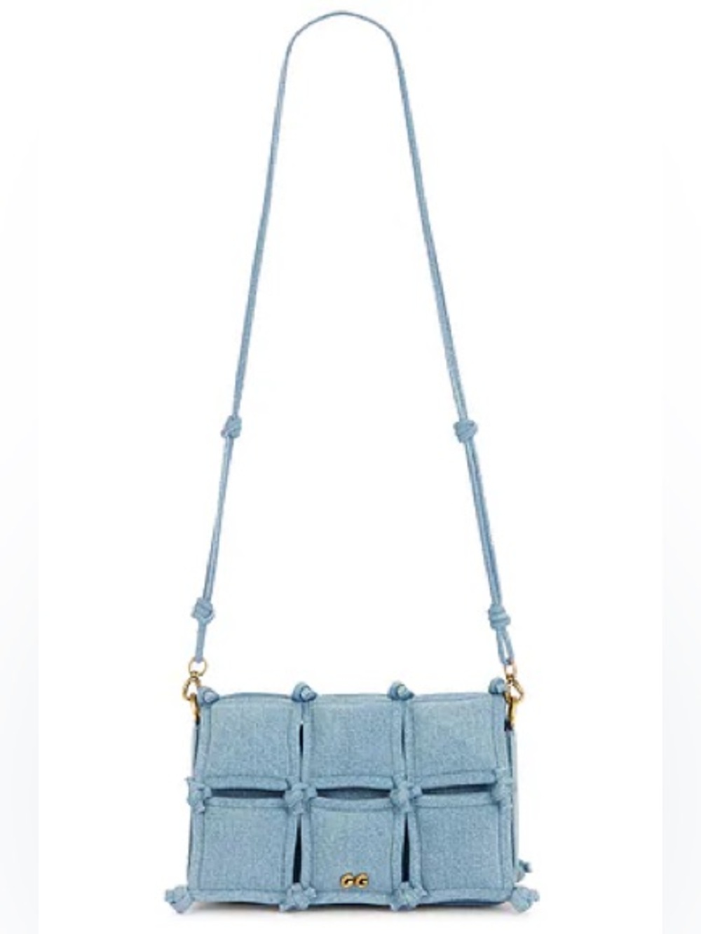 NWT CULT GAIA Puff Crossbody bag in “Vintage blue” denim